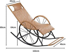 Lightweight Rocking Chair Recliner Home Rocking Chair Adult Leisure Chair Old Chair Lazy Leisure Balcony Siesta Chair Wicker Zero Gravity Rocker Outdoor Patio Garden Recliner Seat (Size : B)