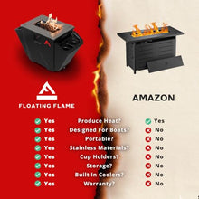 Floating Flame Portable Propane Gas Fire Pit Table for Boats & Pontoons