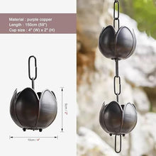 YUSIWOAL Petal Rainwater Collector Chain/Rainwater Diverter/Rain Gutter Chain, Home Roof Downpipe(150cm (59)