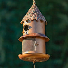 4 Assorted Hanging Birdhouse Feeder Chimes in Antique Copper The Homestead Collection (Set of All 4 (1 of Each))