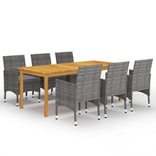 DYRJDJWIDHW Outdoor Patio Furniture,Outdoor Furniture Sets Clearance,7 Piece Patio Dining Set GraySuitable for Patio, Garden, Gazebo Low