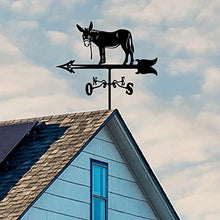 Animal Metal Weather Vane Donkey Stainless Steel Weathervane Hollow Wind Direction Indicator with Anti-Rust Coating for Garden Farm Decor Courtyard Decorative (Style 5) (Style 1)