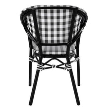Furniture of America Tidez French Aluminum Patio Arm Chair in Black (Set of 4)