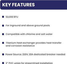 Blue Torrent Pumps ComforTemp Pool Heat Pump 53,000 BTU
