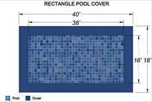 Loop-Loc Safety Pool Cover 16x38 Rectangle Super Dense II Mesh Blue