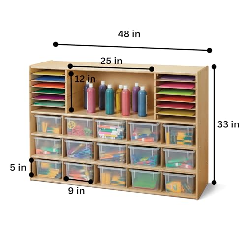 NIANWUDU YoungTime Jonti-Craft Sectional Cubbie-Tray Storage Wood