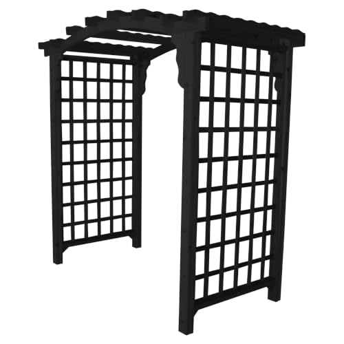 Keystone Amish Co. Georgetown Cedar Arbor, 6-Foot, Charcoal Stain