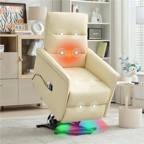 HTERWQEA Small Power Lift Recliner Chair with Massage & Heat