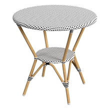 Butler Specialty Company Tobias Outdoor Rattan Bistro Table - Black and White