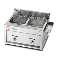 CVGfko Large Capacity LPG Gas Fryer - Adjustable Flame, Includes Baskets & Lids - Ideal for Home and Commercial Cooking, Easy to Clean