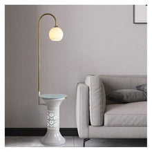 ZHONGCHENGWU Floor Lamp Modern Floor Lamp with Side Table & USB Charging Port for Bedroom, Living Room(Black)