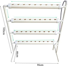 Hydroponics Growing System Hydroponic Grow Kit, 36 Holes Pipe Grow Kit Indoor Greenhouse Planting Box Gardening System Nursery Pot Hydroponic Rack Hydroponic Tower