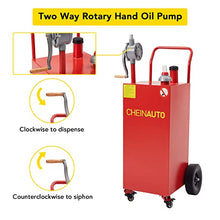 35 Gallon Gas Caddy with Pump Fuel Tank Gasoline Diesel Tank with 2 Wheels for Car,Boat