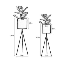 KAJIAO Outdoor Garden Plant Pot Flower Stand Indoor Balcony Decoration Display Shelf Iron Art Herb Bonsai Rack Metal Floor-Stand for Living Room Bedroom Office(Blue)(S+L)