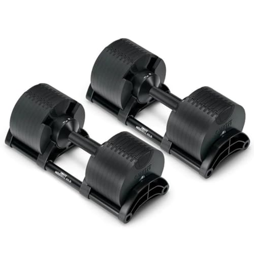 Gronk Fitness SMRTFT NUOBELL Adjustable Dumbbells 5-80 lbs Matte Black