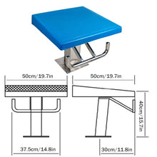 Ankewuei Heavy Duty Stainless Steel Swimming Pool Diving Board & Starting Block, <10° Incline Non-Skid Platform with Backstroke Handle for Outdoor/Indoor Pool Competition Training