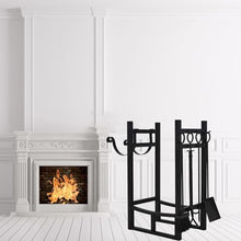 Heavy Duty Firewood Rack with Kindling Holder, Metal Log Storage Stand for Fireplace, Patio, Deck, Wood Stove, Easy Assembly