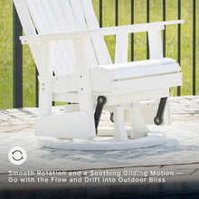 Signature Design by Ashley Outdoor Swivel Glider Adirondack Chair, White