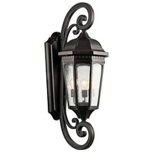 Bailey Street Home 3 Light Outdoor Wall Mount Rubbed Bronze 40.25" Tall