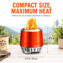 ACACIA Outdoor Stove, Outdoor Wood Burning Bonfire Firepit Portable Stainless Steel Fireplace with Carrying Bag for Outside, Patio & Backyard