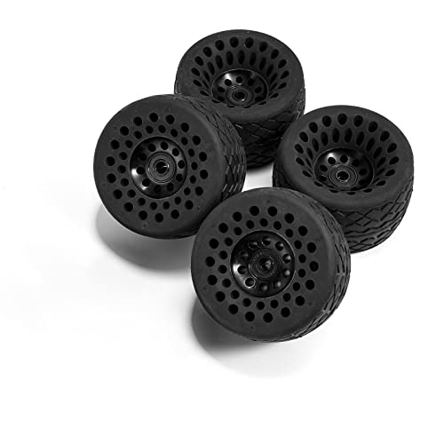 Generic 110MM Rubber Cyclone Cruising Wheels Black (4pcs)