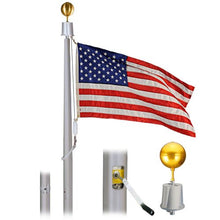 Eder Flag Deluxe IH 25 Foot 5"x3"x.125" Clear Finish Flagpole Clear Anodized