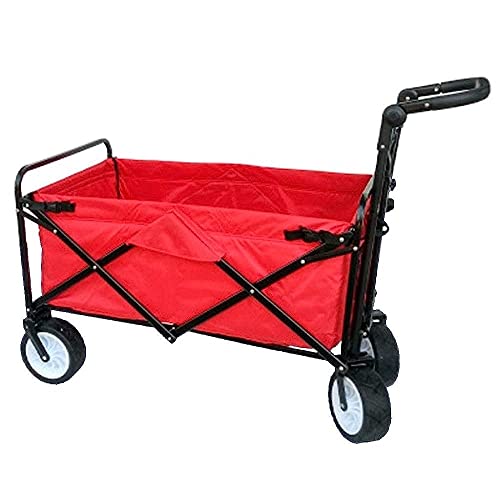 OTQEFTN Handcart, Trolley Folding Wagon Garden Cart Foldable Garden Trolley Beach Wagon Pull Wagon Hand Cart Folding Trolley Outdoor Camping Handling Portable Push-Pull Truck/B