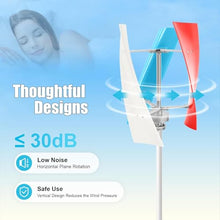 GLBMXDD Vertical Axis Inclined H-Type Wind Turbine, with Controller & Windmill 100W-Threecolor12V