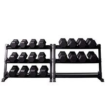 REP Rubber Hex Dumbbell Set with Matte Black Racks
