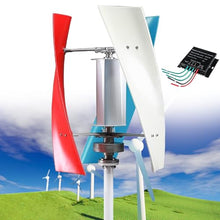 Fablestoryem Wind Turbine Generator Kit, 14000W Portable Vertical Helix Wind Power Turbine Generator, 3 Blade Wind Generator Kit with Charge Controller for Marine RV Home Industrial Energy,Color-24V