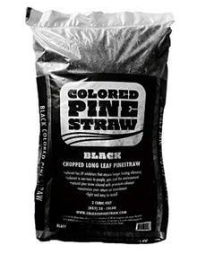 Colored Pine Straw Longleaf Pine Straw Mulch Black 50 Bags per Pallet 1,250 Sq. Ft.