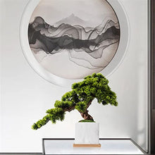 Artificial Bonsai Artificial Bonsai Tree Fake Plant Potted Tree Pine Bonsai Plant Faux Bonsai Indoor Windowsill Yard Desktop Display Trees Zen Decor for Home Office