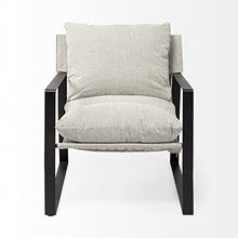 HomeRoots Ash Gray and Black Metal Sling Chair Black