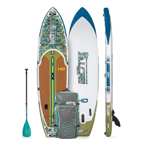 BOTE HD Aero Inflatable Stand Up Paddle Board MAGNEPod Compatible Blow Up iSUP 11 FT 6 in - Native Bombardier