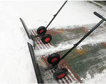 Snow Shovel Adjustable Wheeled Snow Shovel Pusher|Rolling Snow Plow Shovels Snow Removal Tool for Road Garden Snow Pusher (Size : Small) (Size : L)