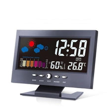 YWMLFZ Weather Voice Control Alarm Clock Home Color Screen Weather Forecast Temperature Humidity