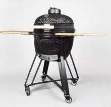 20 Inch Egg Shape Ceramic BBQ Grill, Kamado Grill Pizza Oven for Outdoor Garden Patio(Red)