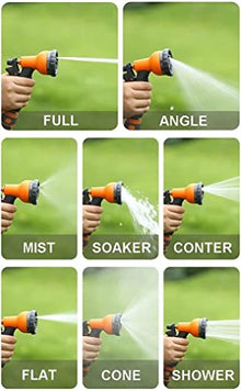 CFDZCP Garden Hose Reels Portable Hose Pipe Reel，Garden Hose Reel Cart with Wheels, Adjustable Nozzle, for Gardens, Lawns, Sidewalks and Backyards, No Need to Install(60M Hose)