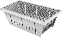 NEWCES Safety Certification BBQ Grill Charcoal Barbecue Grill w/Storage Bag Folding Portable Smoker Grill Stainless Steel Barbeque Grill for Grills & Outdoor Cooking