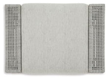 Signature Design by Ashley Large Wicker Outdoor Patio Ottoman, Gray