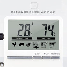 EZAGMWGFB Meat Probes Kitchen Oven Meat Thermometer – Digital Lighting Barbecue Thermometer for Meat Grilling and Smoking White