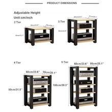 YHdtUO Adjustable 3Tier Open Storage Rack Versatile & Media Shelf Durable Display Stand for Home & Office Stylish Red Organization Solution Perfec,Black-3 Tier