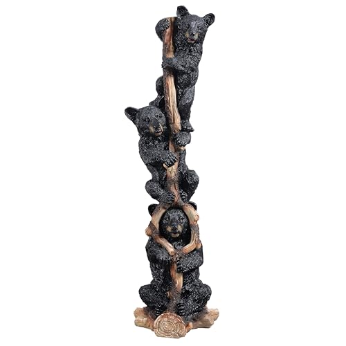 HI-LINE Three Climbing Black Bears Statue
