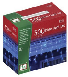 Holiday Wonderland 300 Count Christmas Icicle Lights Set, Blue - Pack of (12)