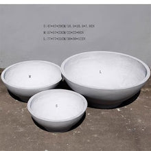 CFGH6FDF Bowl Shape Cement Planter Round Large Hydroponic Clay Simple Flower Bed Bonsai Multifunction(Gris,Large)