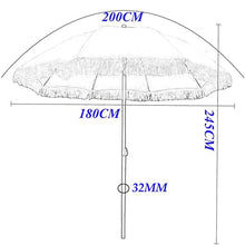 Garden Umbrella With Tilt Function, Large Market Table Umbrella, Sun Shade For Outdoor, Terrace, Balcony, Pool, Beach, Camping, Decoration, 2m, White