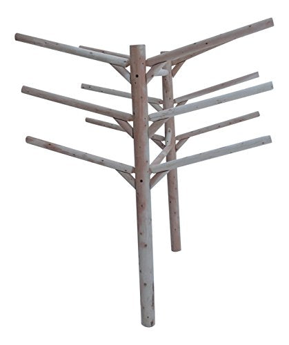 Log Kayak Rack 6 Place Kayak and SUP Board Rack Buried in ground Natural Finish Natural