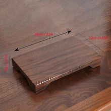 QUANGJN Pcs Plants Saucers Solid Wood Rectangular Base Ornaments Fish Tank Vase Bonsai Buddha Statue Porcelain Crafts Wooden Bracket Plant Pot Saucers,