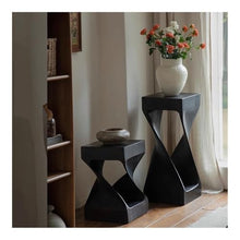 LUYOUBOZHU Vase Stand Creative Modern Art Style Whole Wood Planter Side Table Black Stakes Bonsai Rack(Small)