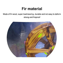 Wood Water Wheel Fountain Feng Shui Wheels Yard Decorative Outdoor,Garden Decoration Water Feature with Bamboo Tube and Water Pump, Rustic Ornamental Waterfall Fountain for Outdoor Garden Patio Back
